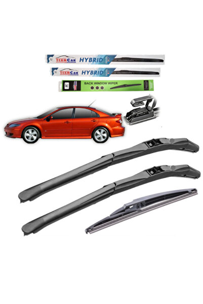 TEAMCAR Mazda 6 GG3 (20022008) Πλήρες σετ υαλοκαθαριστήρων υβριδικού τύπου