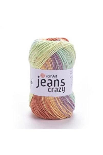 Yarnart Jeans Crazy Marbled Hand Knitting Fire Marbled 8202