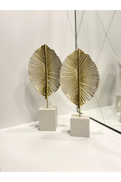 İnci line souvenırs İkili oval yaprak biblo