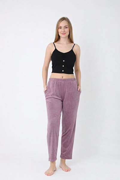 NETLY Women's Soft Velvet Winter Sweatpants with Pockets (Altinay)