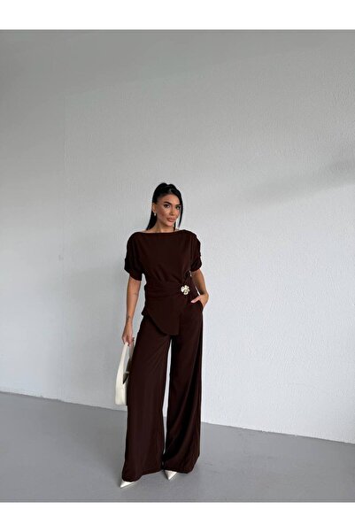 DEMORA Official Broş detaylı asimetrik takım