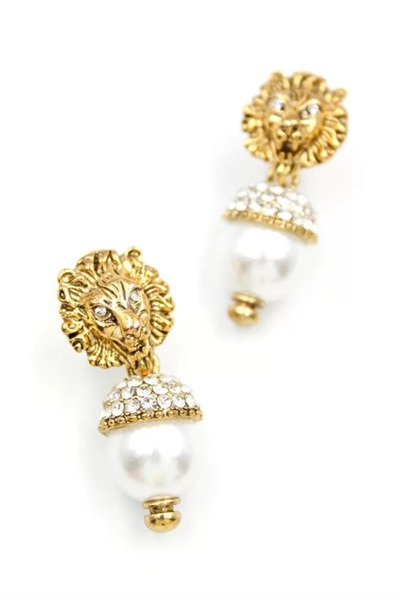 No8 Home حلق أسد مرصع باللؤلؤ - برونزي