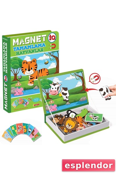 esplendor 1512 DıyToy، استكمال المغناطيس - حيوانات/ +3 سنوات