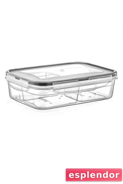esplendor حاوية تخزين طعام سعة 1 لتر مع 4 أقسام مانعة للتسرب وغطاء قابل للقفل...