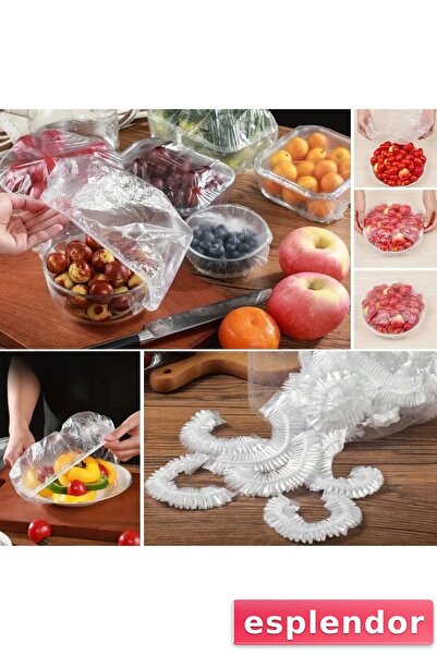 esplendor 100 Pieces Freshness Preserving Pot and Plate Cover Multi-Purpose D...