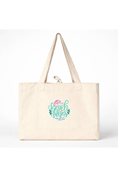 Moda Nakış Nakışlı Bez Çanta Kadın Omuz Çantası Büyük Gabardin Tote Bag Plaj ...