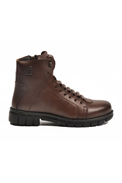 Aspor Brown Genuine Leather Fur Men's Classic Boots