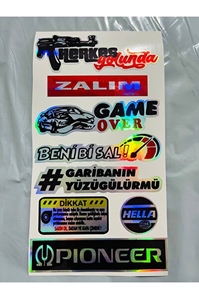 İŞCAN MOTOR Hologram Araba Ve Motosiklet Sticker Araba Cam Yazı Hologram Stic...