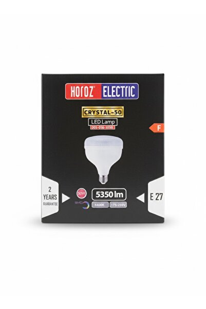 Horoz Electric Crystal-50 50W E27 Led Ampul 6400K Beyaz Işık - 5350 Lümen