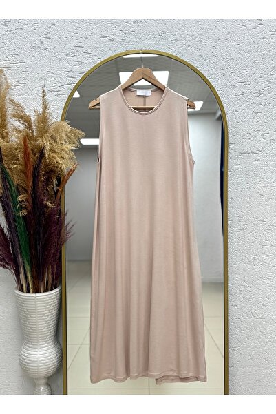 MİHRA STORE Cemile Дълго бельо без ръкави-NA07 Каменен
