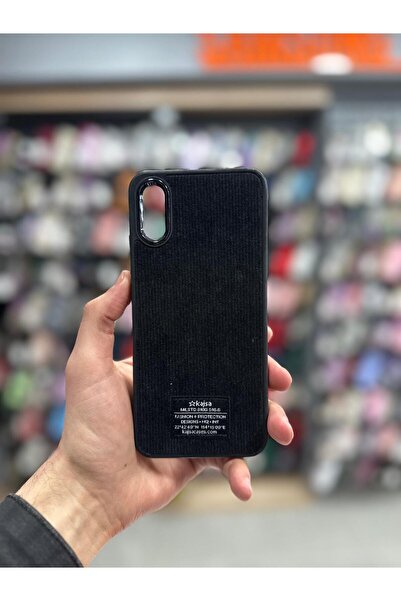Case&More Accessory Redmi 9A Uyumlu Kadife Ön Yüzlü Renkli Silikon Telefon Kı...