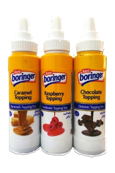 Kent Boringer Kent Topping Sos Set 300g X 3 Adet (Karamelli + Frambuazlı + Çi...