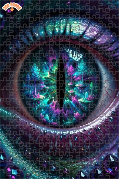 Esranın Dünyası لوحة فنية بتأثير الزيت على شكل عين المجرة، مزدوج الطبقات قطعة...