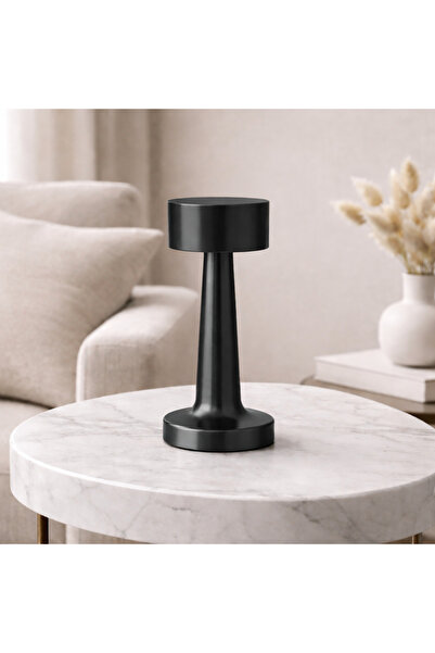 BOHEM DOKUNMATİK ŞARJLI MASA LAMBASI SİYAH