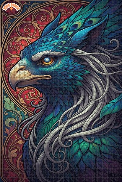 Esranın Dünyası Fantastic Feathered Beast Lookalike Oil Painting Double-Layer...