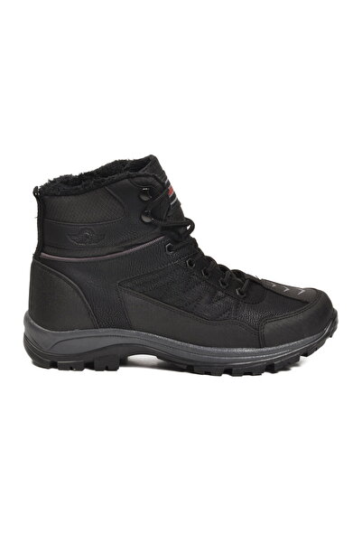 Aspor Black Crocodile Fur-Lined Men's Outdoor Boots