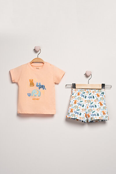 Baby Fou Safari Printed T-Shirt Shorts 2-Piece Set
