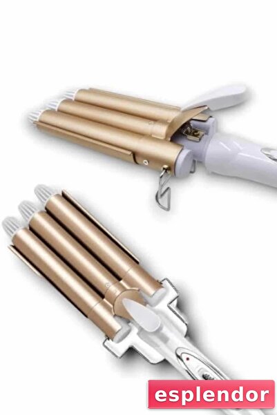 esplendor Hair Styling Wag Tongs Triple High Heat Adjustable Ceramic Coating