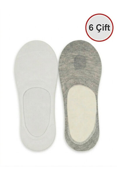 CLEWEAR Men's Cotton Sandal Socks Stitch-Free Invisible Anti-Slip Heel Silicone