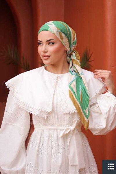 Safgiyim44 Cape Collar Lace Detail Dress