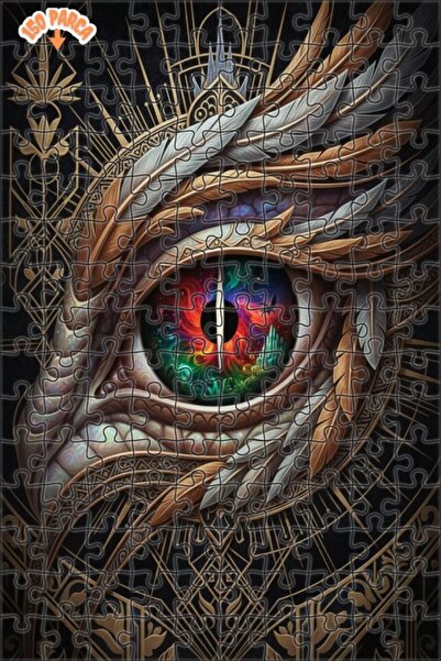 Esranın Dünyası Mysterious Dragon Eye Oil Painting Lookalike Art Puzzle 150 P...