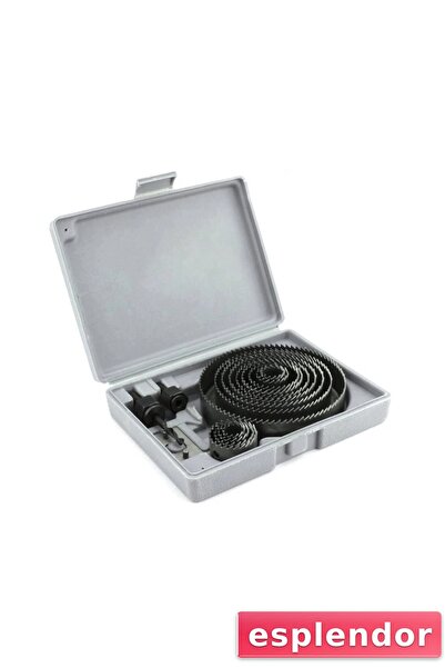 esplendor طقم منشار فتح ثقب من الفولاذ الكربوني مكون من 16 قطعة