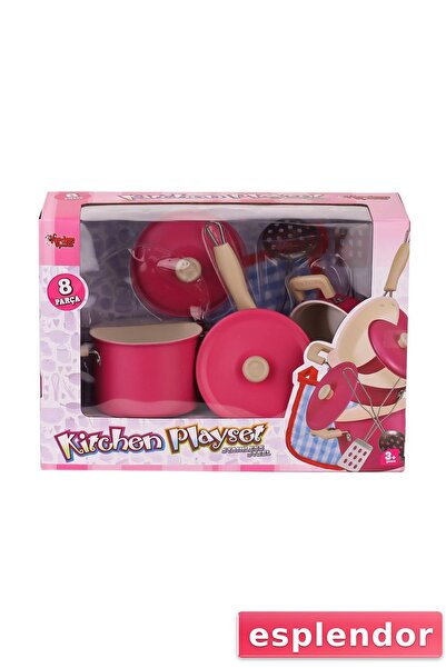 esplendor 1818-6A Enamel Cookware Set 8 Pieces -Vardem Oyuncak