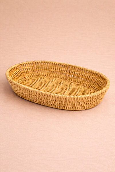 MİS KİTCHEN Oval Wicker Rattan Bread Basket – Decorative Presentation Basket ...