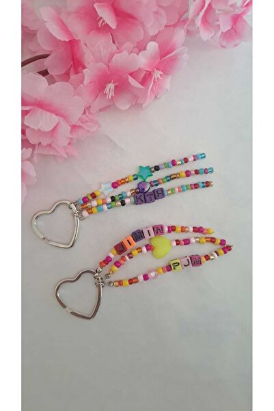 SOUL BY A&B بي تي إس تاي جيمين سلسلة مفاتيح مع سلسلة مفاتيح قلوب