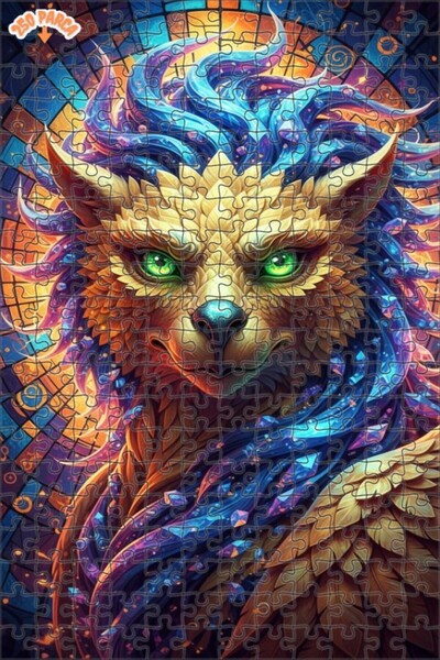 Esranın Dünyası Fantastic Crystal Mane Lion Art Puzzle 250 Pieces 30X30