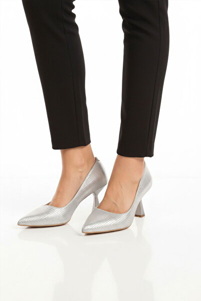 Aspor Silver Women's Heeled Shoes