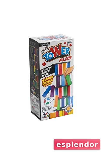 esplendor لعبة توازن سوبر بلس تاور الملونة 7317 قطعة - توتيريق