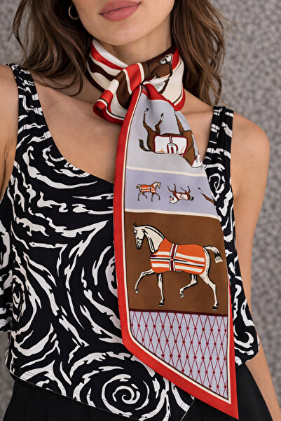 tarzınısec Alege-ți stilul Royal At cu model Cravată roșie / Eșarfă / Fular 8...