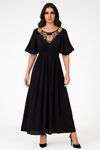 FOR WOMEN Floral Embroidered Maxi Dress