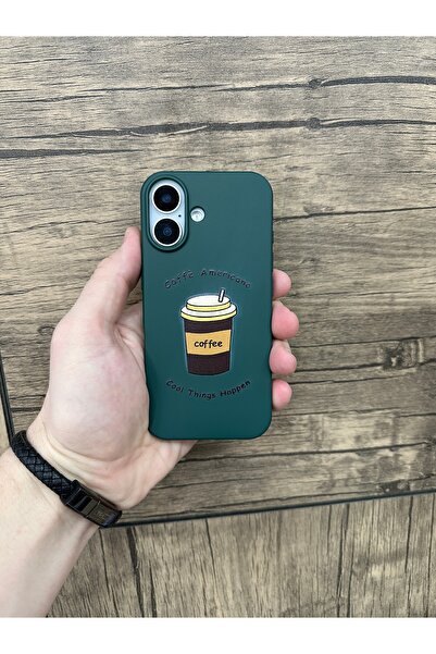 YZGOLDEN Velvet Coffee Printed Phone Case Compatible with iPhone 16