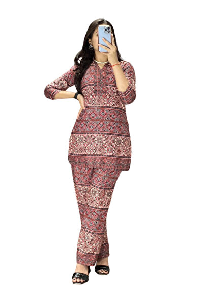 MYSMAR Red Rayon Cord-sets Set - HRT5422 | Red