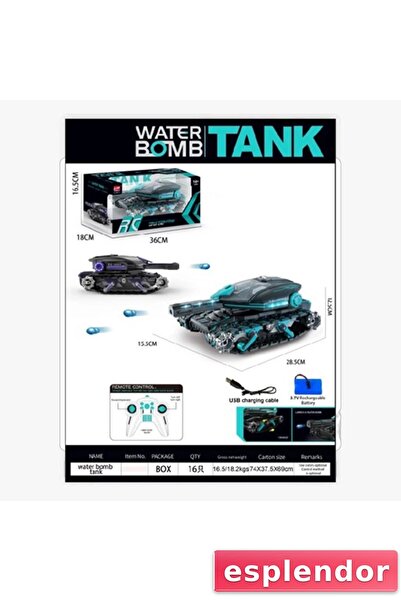 esplendor Water Spray Toy Tank 2.4 Ghz Remote Controlled