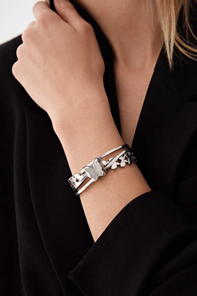 Bermecy روزميرا |   سوار بمشبك من الزركون مرصّع بالأحجار بتصميم أنيق باللون ا...