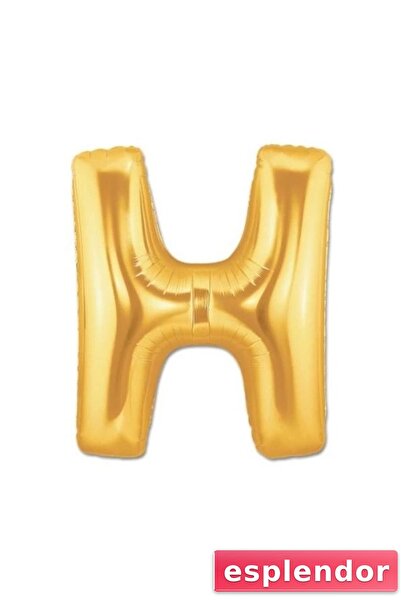 esplendor Gold Foil Letter H Balloon 1 Meter