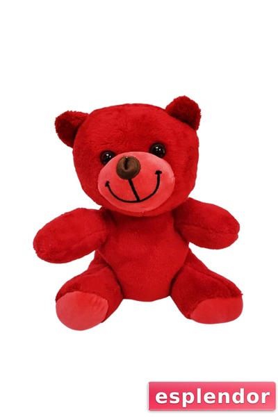 esplendor دمية دب قطيفة حمراء