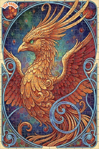 Esranın Dünyası Golden Winged Phoenix Oil Painting Lookalike Art Double-Layer...