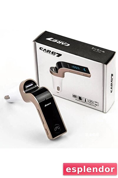 esplendor جهاز إرسال FM للسيارة مزود بتقنية البلوتوث Carg7 مع منفذ USB