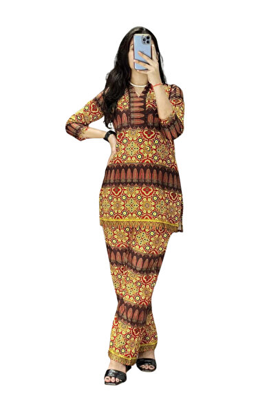 MYSMAR Yellow Rayon Cord-sets Set - HRT5422 | Yellow