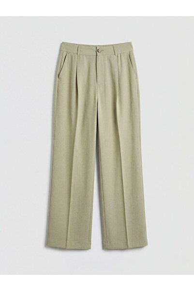 LC Waikiki Loose Fit Linen Blended Women's Pleated Pants