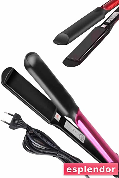 esplendor Hair Straightener Ceramic Coating High Heat Adjustable Professional...