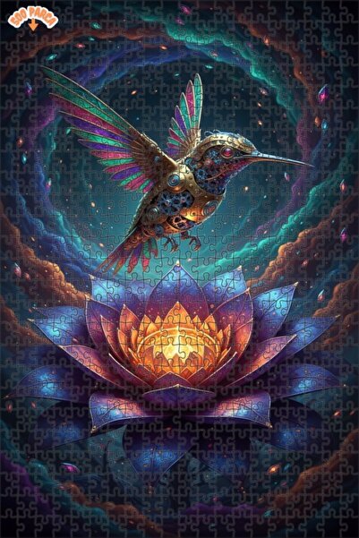Esranın Dünyası Magic Mechanical Hummingbird Double Layer Framed Wooden Puzzl...