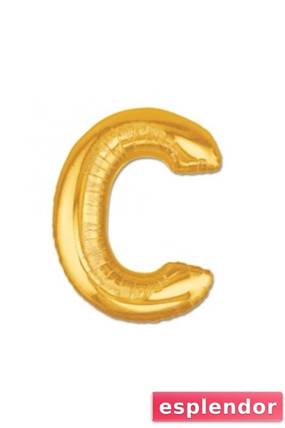 esplendor Gold Foil Letter C Balloon 1 Meter