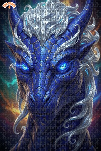 Esranın Dünyası Magical Dragon Oil Painting Lookalike Wooden Puzzle Double-La...