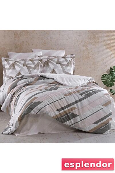 esplendor Hobby Double Ranforce Duvet Cover Set Stark Brown