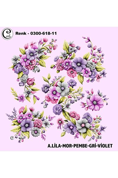 Cenk Desenli Oyalık Yazma - 0300-618